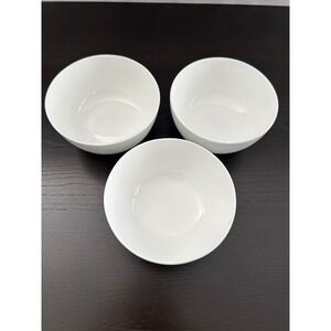 Hotel Collection White Bone China 5.75" Bowls Set 3 Micro Oven Dishwasher Safe